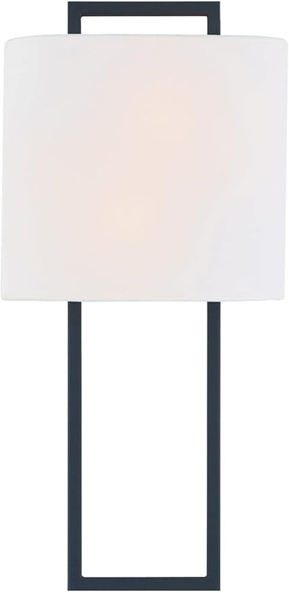 Crystorama Fremont 2 Light Black Forged Sconce