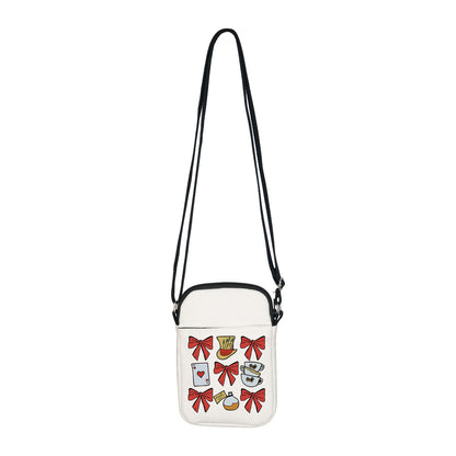 BNQL Alice Crossbody Bag Fairy Tale Fans Gift Mad Hater Hat Gifts Night Tea Party Gifts Mad Hatter Tea Party Shoulder Bag