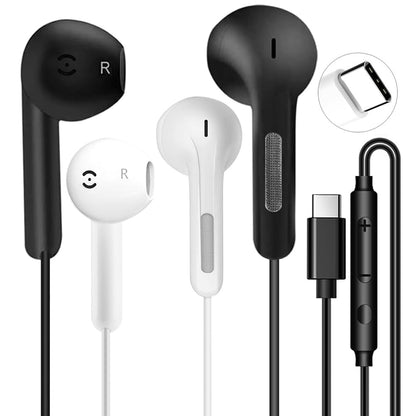2 Pack USB C Headphones for iPhone 16/15 Pro Max/Plus, Wired Earbuds with Mic & Volume Control Type C Earphones Wired Headphones for iPhone 17 pro max Samsung Galaxy S23/S22/S21
