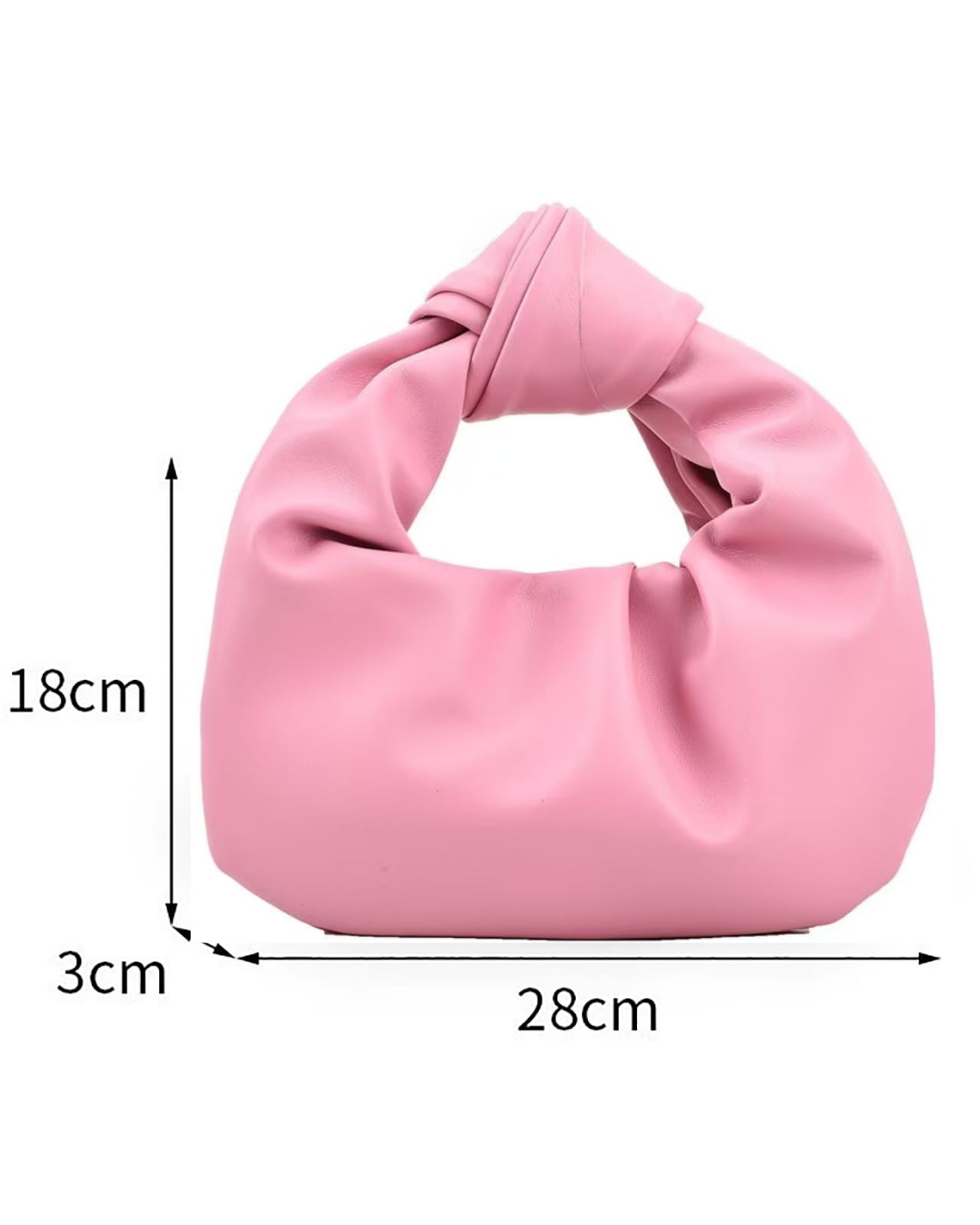 Inkfew Ruched Clutch Purses For Women Evening Bag PU Leather Trendy Small Hobo Handbag Wedding Guest Bags for Party Shopping,Pink