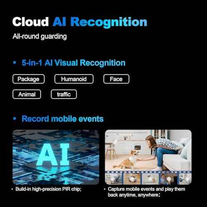 Window Camera, 2K 2.4G WIFI Indoor Cameras for Home Security with Starlight Night Vision, AI Smart Detection, 911 Emergency Dispatch, US Based Cloud,2 Way Talk, 24/7 Recording, Easy & Quick Install