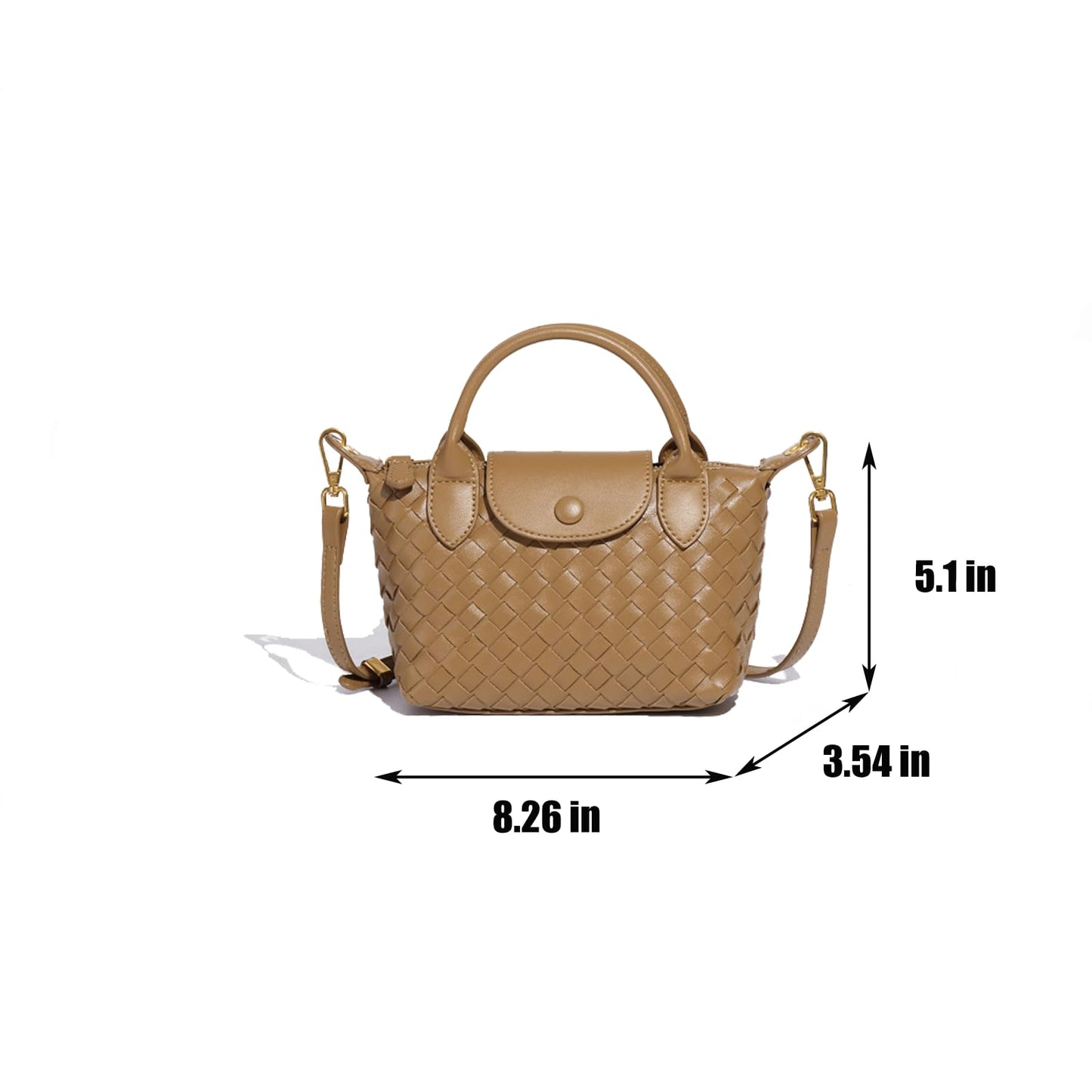 Mini Small Size Braided Luxury Leather Women's top Handle Handbag Fashion Travel Daily Satchel
