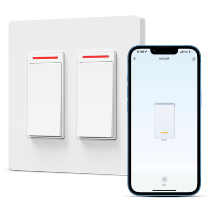 Milfra Smart Light Switch Single-Pole,Smart Switch 2024 New Model 10A,Compatible with Alexa, Siri and Assistant,Voice and Remote Control,Neutral Wire Required,No Hub Required