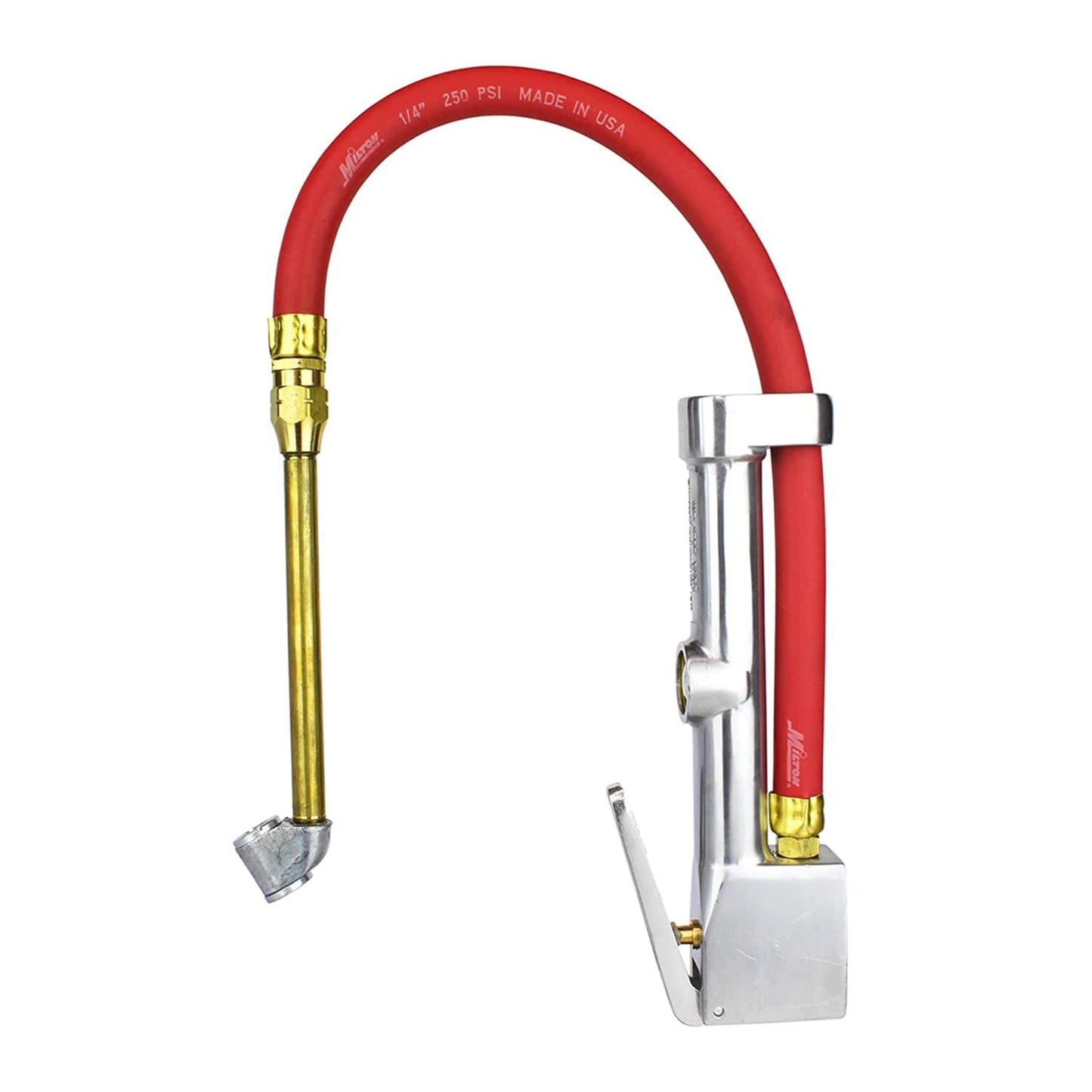 New & Improved - Tire Inflator Gauge with Dual Head Air Chuck 15” Air Hose 10-160 PSI (Box of 5)