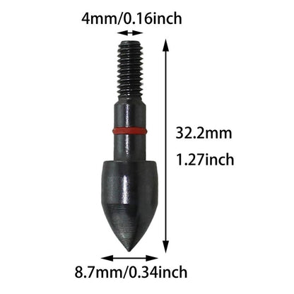 Bxian 14PCS 5/16 Inch Screw in Bullet Archery Arrow with Rubber O Ring 100 Grain Archery Accessories Metal Material for Recurve Compound Bow and Crossbow Hunting Shooting
