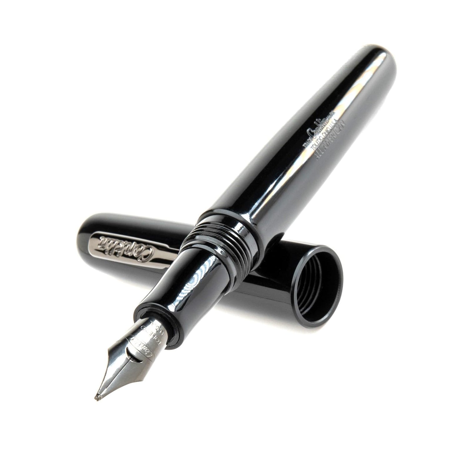 Conklin All American Fountain Pen in Black – Medium Nib, Timeless Design & Premium Craftsmanship – Ideal Gift for Professionals & Collectors
