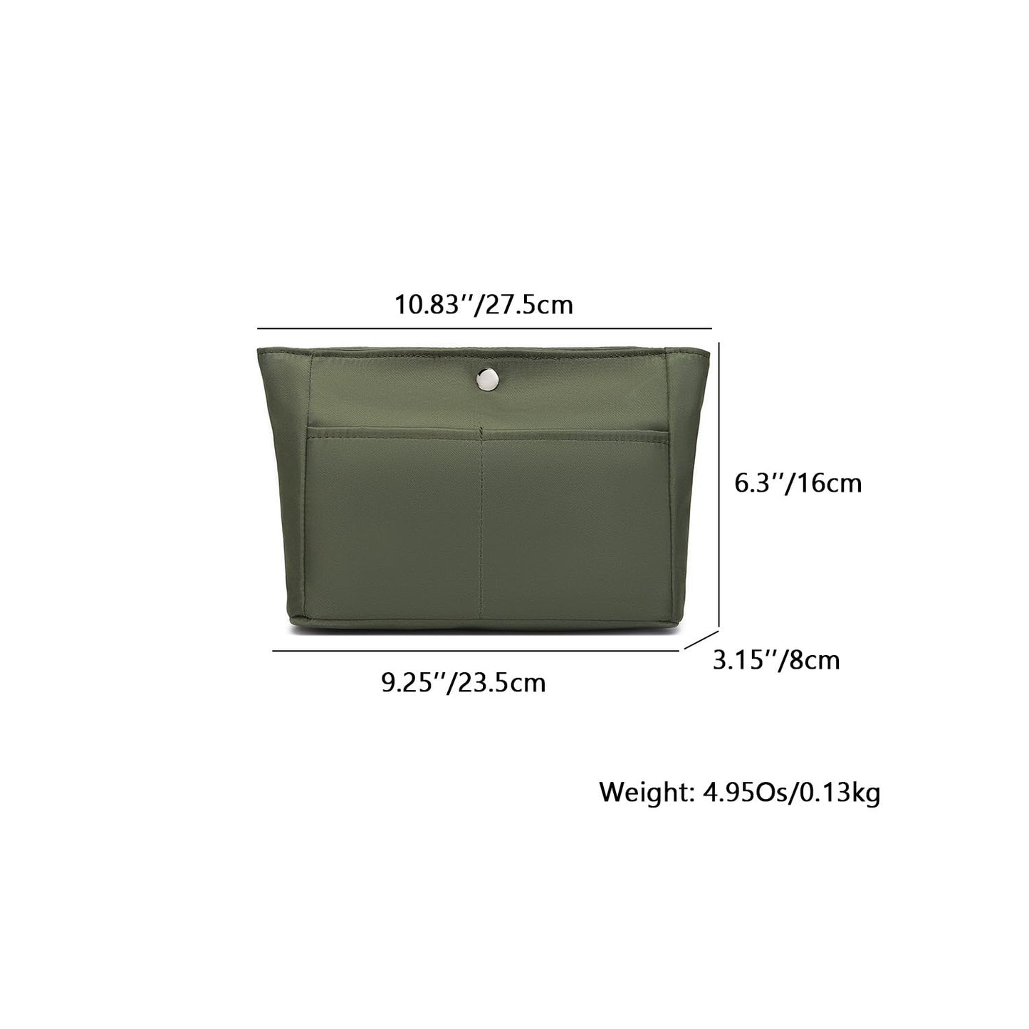 YONEBN waterproof Storage Bag Lightweight Large Capacity nylon Bag Inner Bag Handbag Organizer (Nylon/Army Green)