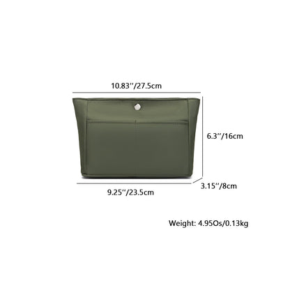 YONEBN waterproof Storage Bag Lightweight Large Capacity nylon Bag Inner Bag Handbag Organizer (Nylon/Army Green)