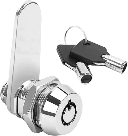 Litensh Thread Tubular Cam Lock 25mm, Mailbox Lock Cabinet Cylinder Lock for Door Drawer Cupboard Letterbox with Keys Alike (1, 25mm)