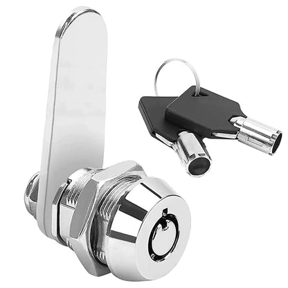 Litensh Thread Tubular Cam Lock 25mm, Mailbox Lock Cabinet Cylinder Lock for Door Drawer Cupboard Letterbox with Keys Alike (1, 25mm)