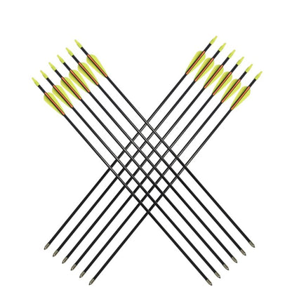 Archery Practice Fiberglass Arrows 28 Inch Target Shooting Safetyglass Recurve Bows Suitable for Youth Woman Beginner 6PCS