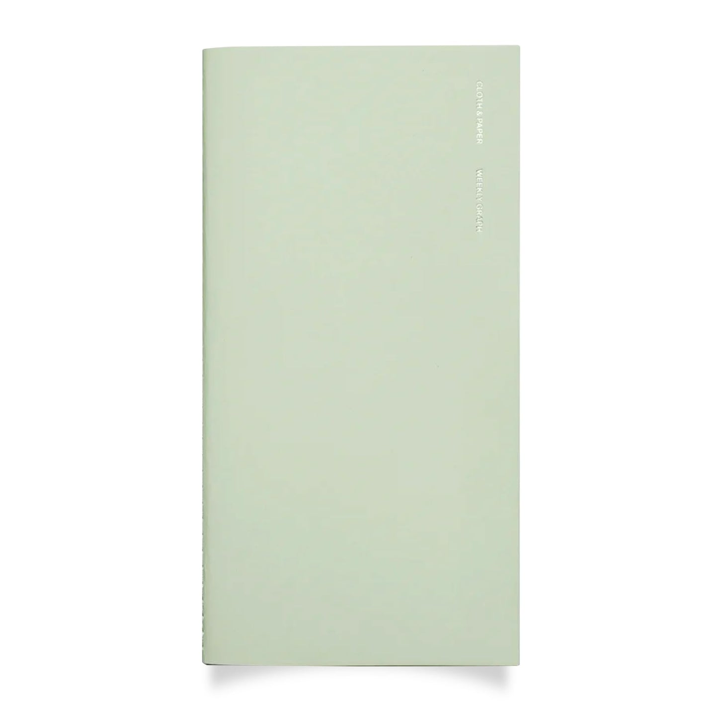 Cloth & Paper Travel Notebook | Weekly Planner Graph – Matcha | A5 Slim Weekly Planner Notebook 4.3" x 8.3" | Weekly Schedule Planner with Graph Layout for Planning, Tasks & Notes – Soft Touch Cover