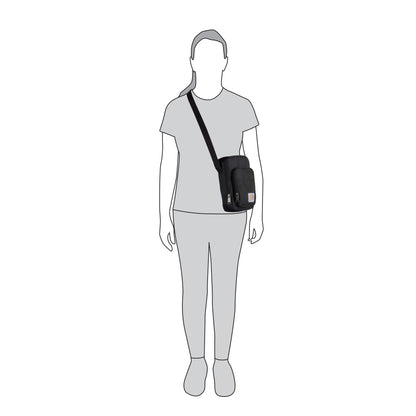 Carhartt Unisex Adult Zip, Durable, Adjustable Crossbody Bag with Zipper Closure, Black, One Size, Black, One size
