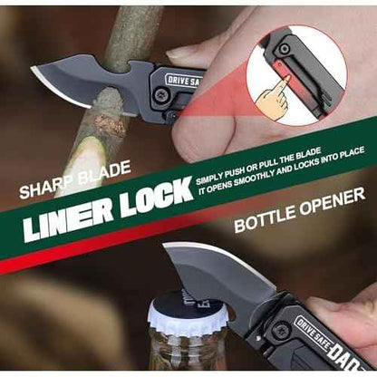 Gifts for Dad - Fathers Day Dad Gifts, Portable Tool - Fathers Day Dads Gift from Daughter, Son, Wife - Dads Birthday Gift, Christmas Dad's Presents for Husband, Stepdad, Men - Keychain Presents
