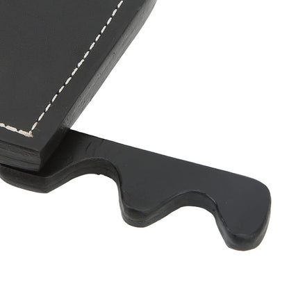 Diydeg Pool Stick Holder, Portable Collapsible Cue Rest Cue Stick Holder Holds 4 Cues Against Table, Saddle Leather Billiard Cue Rack Pool Cue Holder Claw for Pool Table, Bar and Chair
