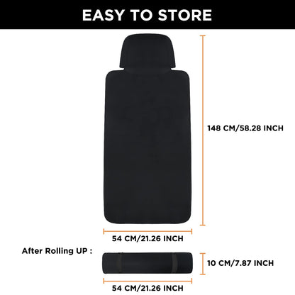 DREAMANIA Waterproof Seat Cover, 2pcs Upgraded Sweat Carseat Protector, Perfect for Universal Anti-Slip Car Truck SUV Seat, Ideal for Surfing Yoga Gym Workout, Black