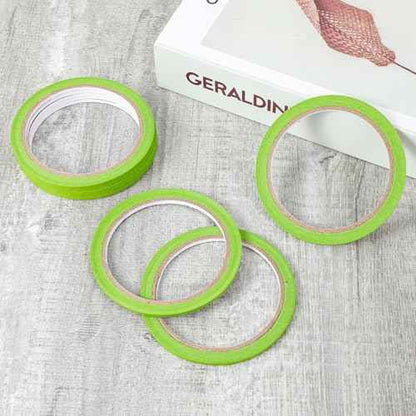 8 Rolls Green Pinstripe Masking Tape 1/8 Inch Width Thin Line Painters Tape for Painting Whiteboard Tapes Pinstriping Paint Tapes for Wall DIY Board Auto Paint