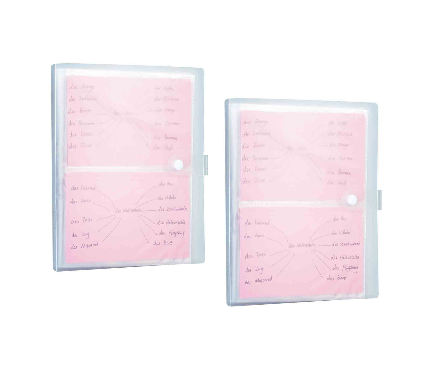YOAVIP 4x6 Index Cards Clear Plastic Holder Organizer Pouches Book Binder 40 Page Hold 160 Cards 2 Pack