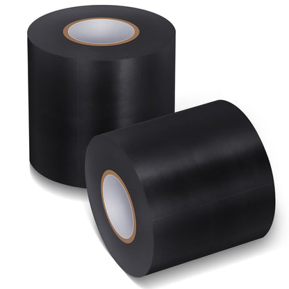 Pangda Wrestling Mat Tape 3 or 4 Inch Heavy Duty 7 Mil PVC Carpet Tape for Wrestling Grappling Exercise Mats Seaming Cover Gym Floor Carpet Seam(4'',Black,2 Rolls)