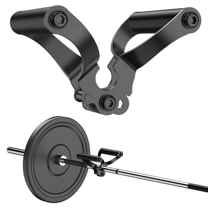 AimiDream Double D Row,V Bar Landmine Handle Attachment for Barbell Bar, Handle Cable Attachment for Weight Workout with Non-Slip Rubber Handle, Fits Olympic Bars Strength Training Bars,Black