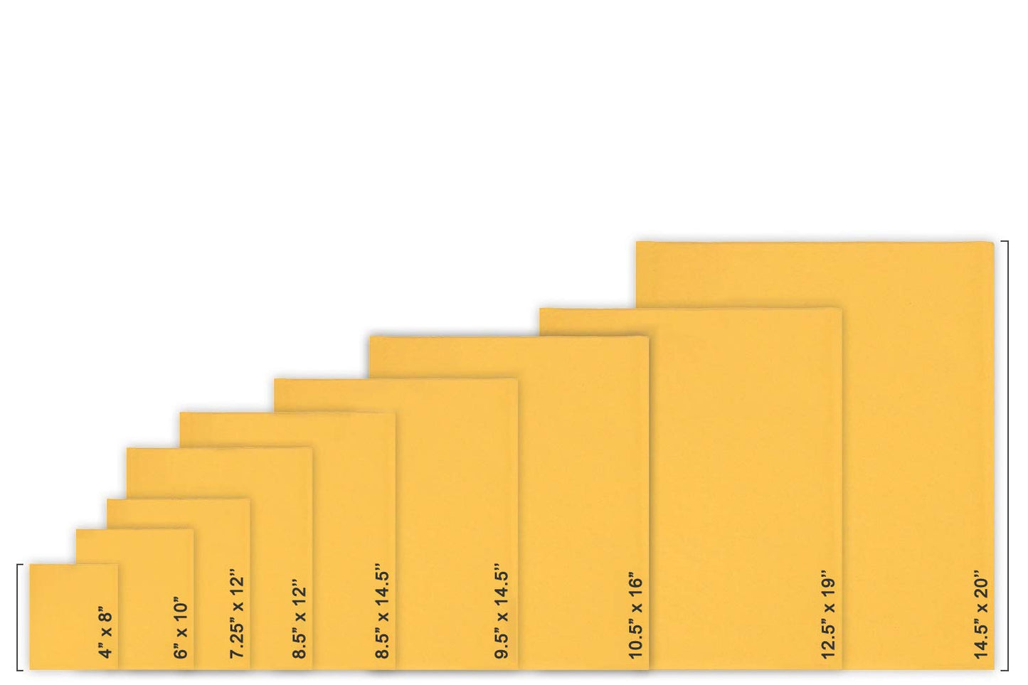 PackageZoom #000 4x8 Padded Envelopes Kraft Bubble Mailer Shipping Envelopes 500 Pack