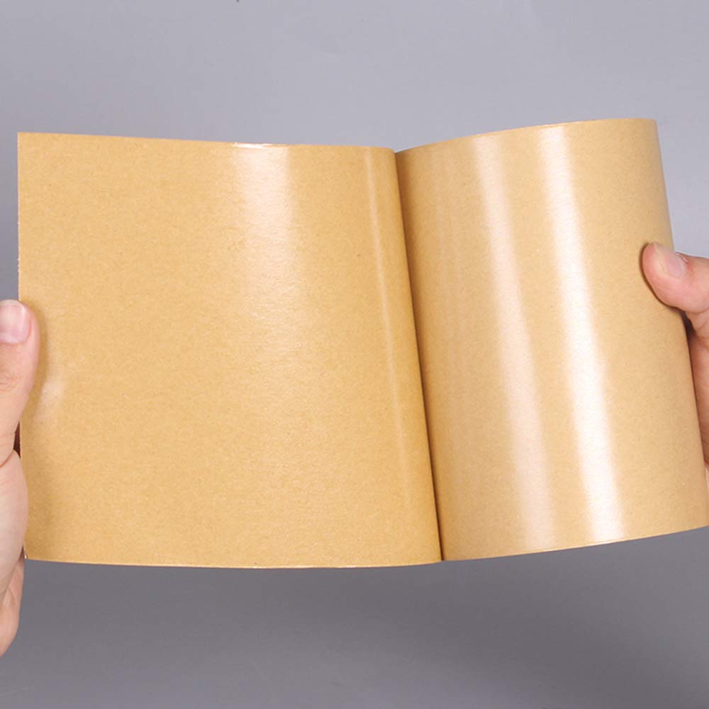 LLPT Kraft Paper Gummed Tape 6 Packs Recyclable Writable Tearable High Tensile Strength for Carton Sealing Photo Frame Seal 3” x 165 Ft Color Brown (PGB630)