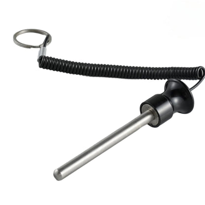 Gueiddi Gym Pin, Universal Aluminum Alloy Weight Stack Pin with Pull Rope for Fitness Equipment Pin Training (Black 10*125mm)