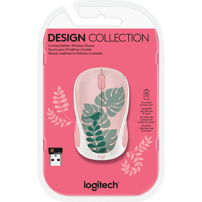Logitech - Design Collection Limited Edition Wireless Compact Mouse with Colorful Designs - Golden Garden
