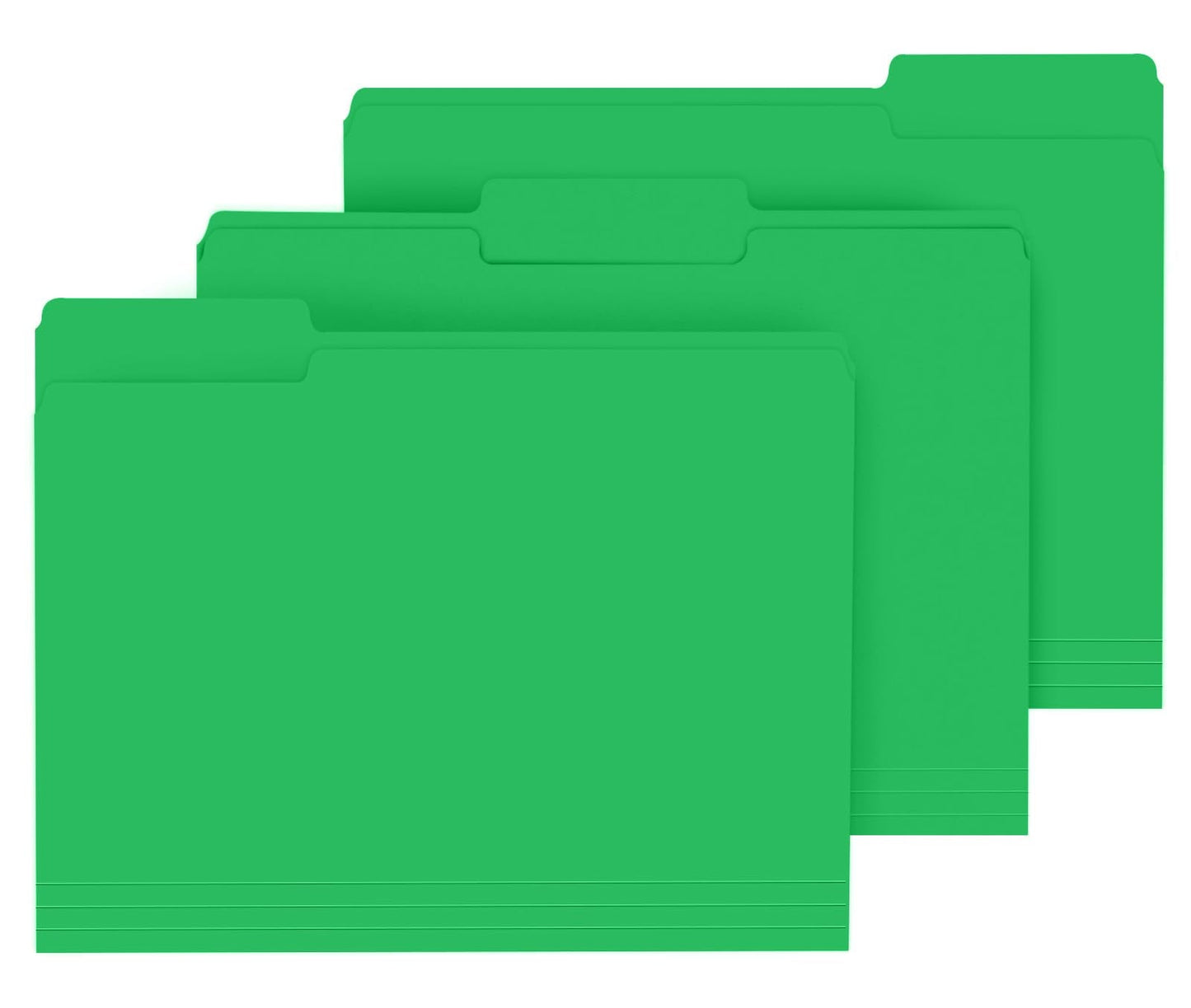 File Folder, PANDRI 120 Pack File Folder, 1/3 Cut Tab, Letter Size, Filing Folder for Office School Business, Green