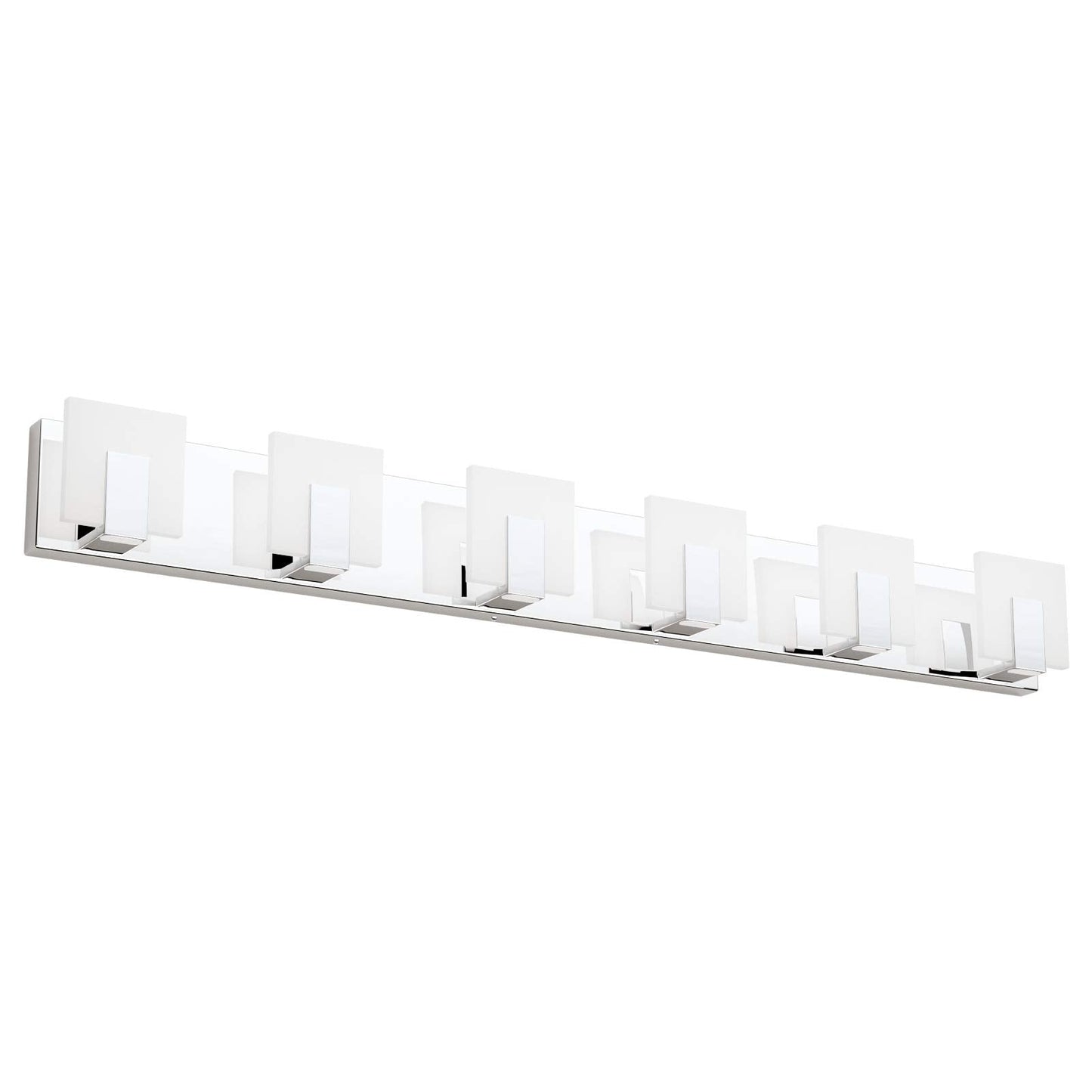 Aipsun 6 Lights Dimmable Modern LED Bathroom Vanity Light Acrylic Stainless Steel Chrome Up and Down Bathroom Wall Light Over Mirror(White Light 6000K)