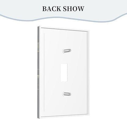 Butterfly Ornate with Flower Light Switch Covers 1 Gang Single Toggle Wall Plate Decorative Switchcover Electrical Switchplate for Country Living Decor