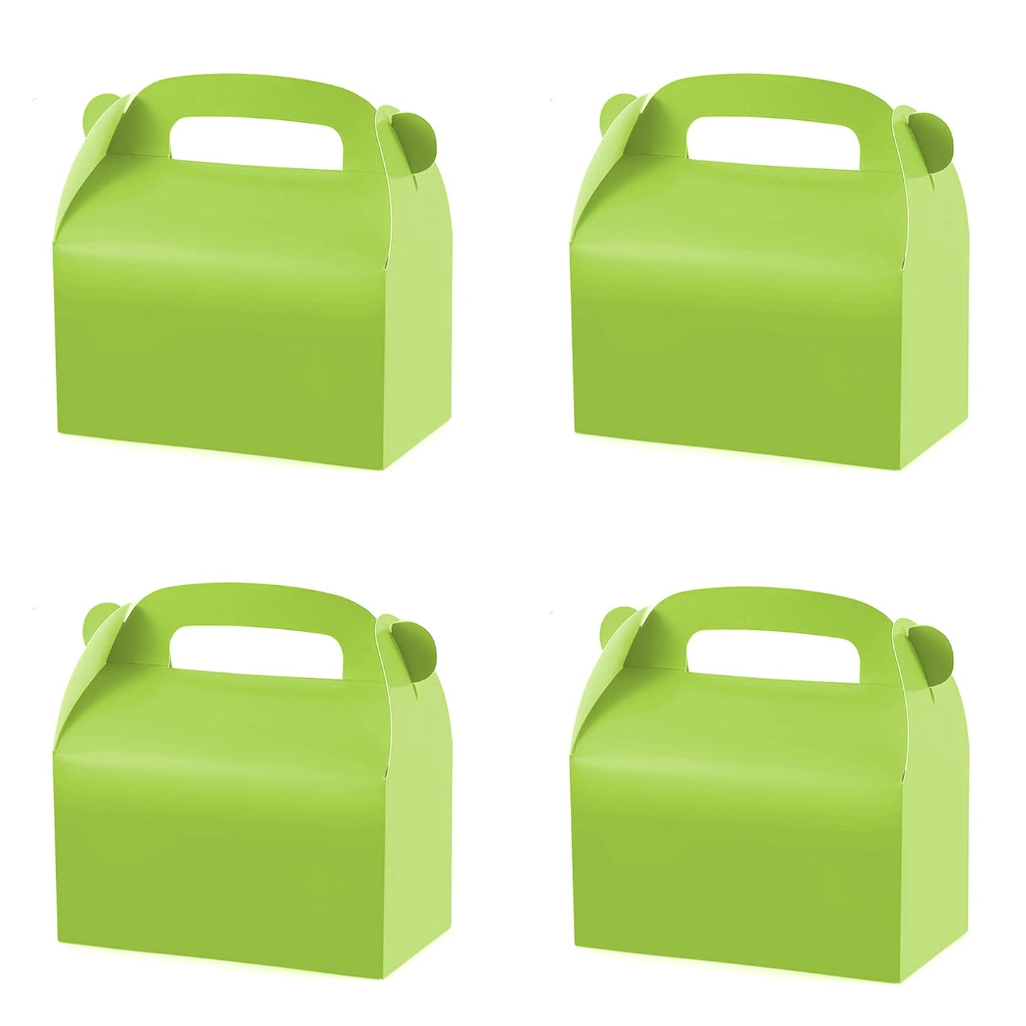 Oletx 30-Pack Green Party Favor Treat Boxes, Goodie Gable Paper Gift Boxes with Handles. Perfect for Gardening/Green Thumbs Party Decoration Supplies and St Patricks Day Gift Giving