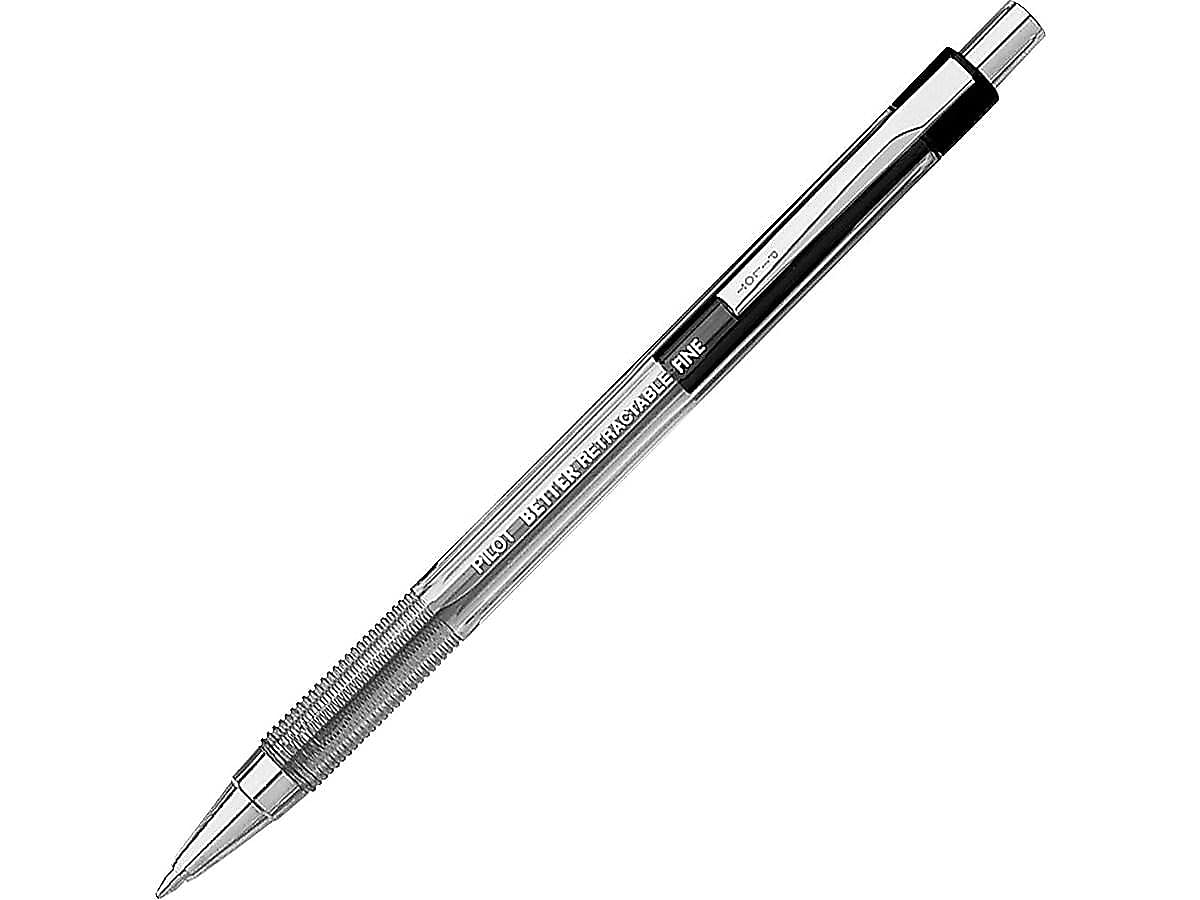 PILOT Pen 30000 The Better Ball Point Pen Refillable & Retractable Ballpoint Pens, Fine Point, Black Ink, 12-Pack