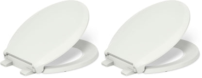 KOHLER 4639-RL-NY Cachet ReadyLatch Round Toilet Seat Soft Close, Dune (Pack of 2)