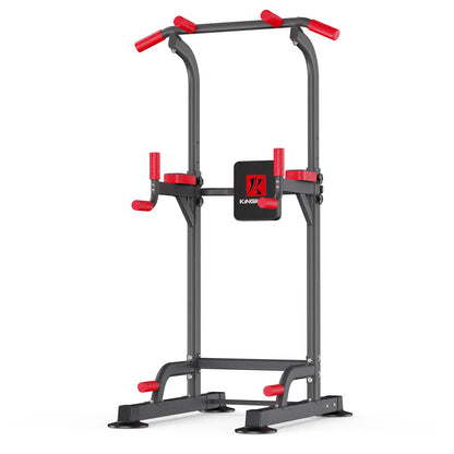 K KiNGKANG Power Tower Pull Up Bar Station, Load 450 lbs with 6-Height Adjustment Workout Dip Station for Home Gym Fitness Equipment