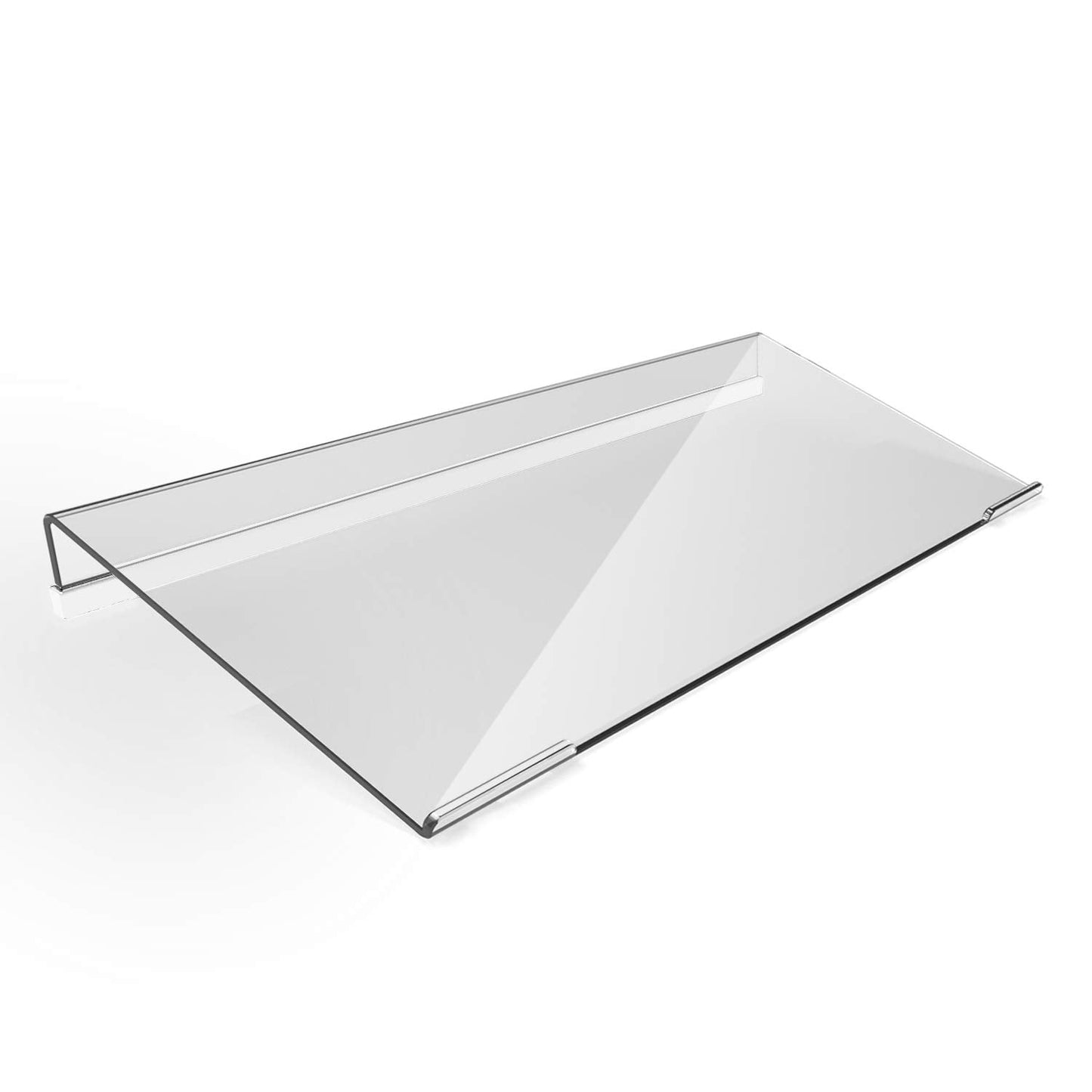 KOTEMON Acrylic Tilted Computer Keyboard Stand for Compact Keyboard, 78 Keys Keyboard, with White Silicone Strip, 11.8 Inch Width