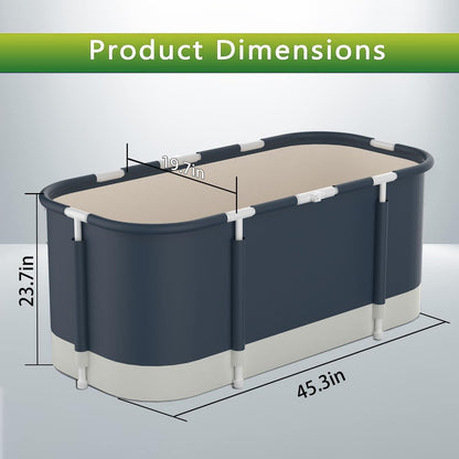 Portable Bathtub For Shower Stall, Large 45.3 inch Foldable Soaking Bathing Tub for Adults, Separate Family Bathroom Japanese SPA Collapsible Tub, Ideal for Hot Bath Ice Bath Drain Specifications