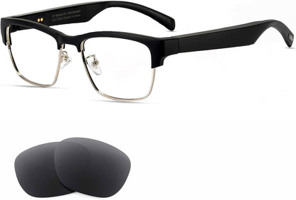 Smart Glasses Bluetooth-Audio Glasses for Men Women with Alexa, Built-in Mic, Blue Light Filter&Polarized Lenses for All Smart Devices Voice Assistant