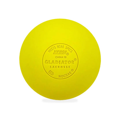 Gladiator Lacrosse® Single Official Lacrosse Ball – Yellow – Meets NOCSAE Standards, SEI Certified