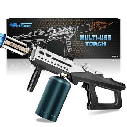Propane Torch - Powerful Grill & Cooking Torch Gun - Adjustable Flamethrower - Culinary Blow Torch for Sous Vide, BBQ, Campfire, Charcoal Wood (Tank Not Included)
