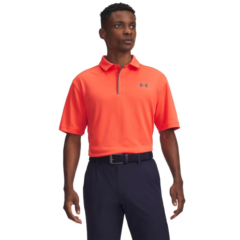 Under Armour Men's Tech Golf Polo, (693) Venom Red / / Pitch Gray, 4X-Large