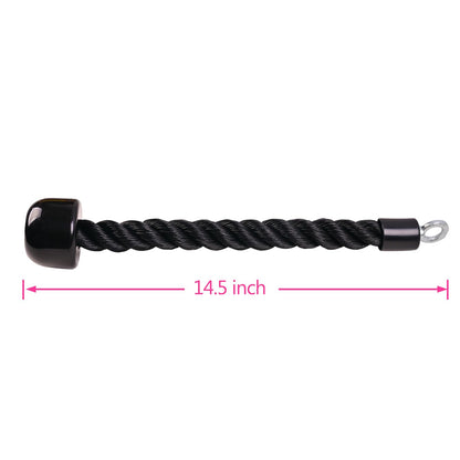 Heavy Duty Tricep Rope Compatible with Pulldown Bowflex Cable Machine, Easy to Grip & Non Slip Cable Attachment Ideal for Home Gym Pull Down System