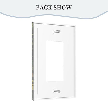 Mushrooms Forest Nature Botanical Art Single Decora Outlet Wall Plate 1 Gang Rocker Decorative Switchplate Faceplate GFCI Light Switch Covers for Farmhouse Living Decor