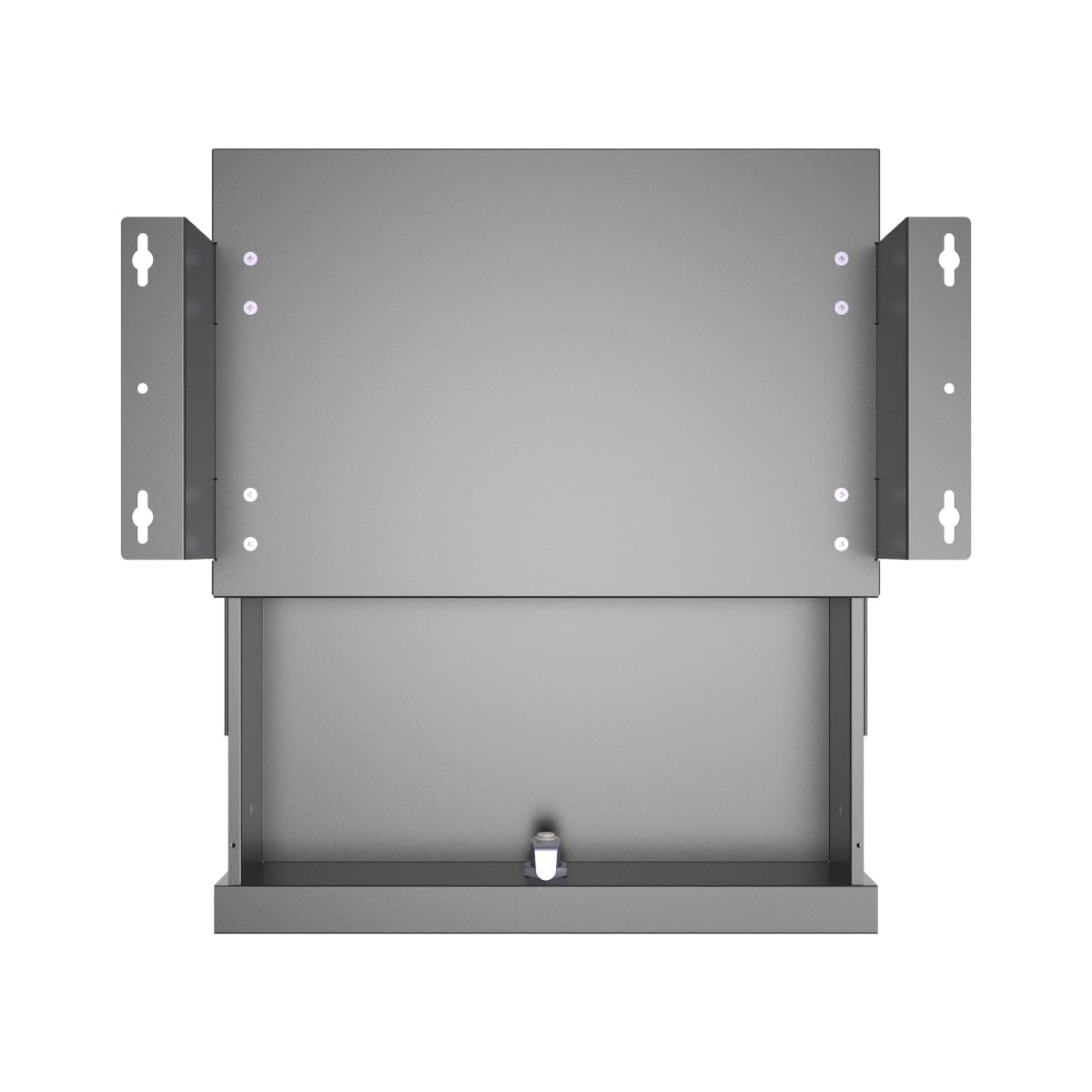 Mofangtech Under Desk Drawer Sliding Out Attachment with Shell, 15.6" x 10" x 5.07" Pull Out Lockable Drawer Storage Organizer with Cable Mangement for Workbench or Standing Desk with High Crosspiece