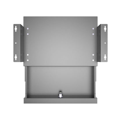 Mofangtech Under Desk Drawer Sliding Out Attachment with Shell, 15.6" x 10" x 5.07" Pull Out Lockable Drawer Storage Organizer with Cable Mangement for Workbench or Standing Desk with High Crosspiece