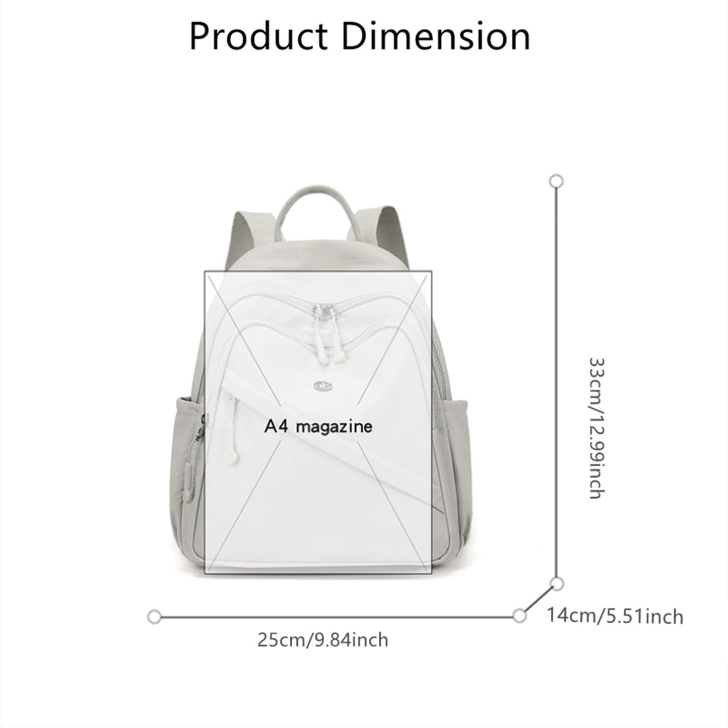 Wafybsre Backpack for Women Small, Mini Nylon Travel Backpack Purse, Shoulder Bag Cute Lightweight Daypack for Ladies (Black)
