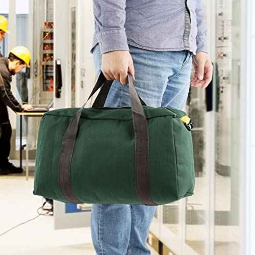 Wide Mouth Tool Bag,20 Inch Multifunction Waterproof Oxford , Hardware Parts Organizer for Carpentry Electrician 20 Inch(20 Inch)
