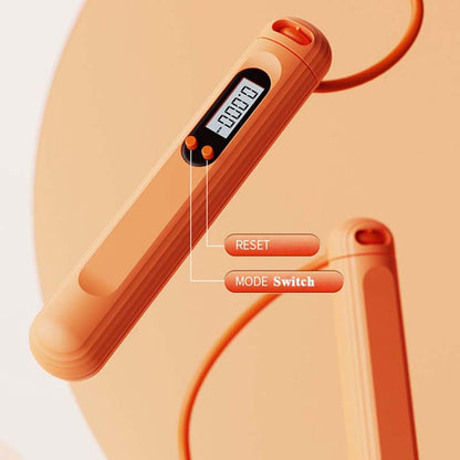 Cordless Jump Rope with Counter for Fitness - Adjustable Smart Skipping Rope For Men Women Kids Outdoor Speed Boxing Crossfit Workout Exercise Cardio (Orange)