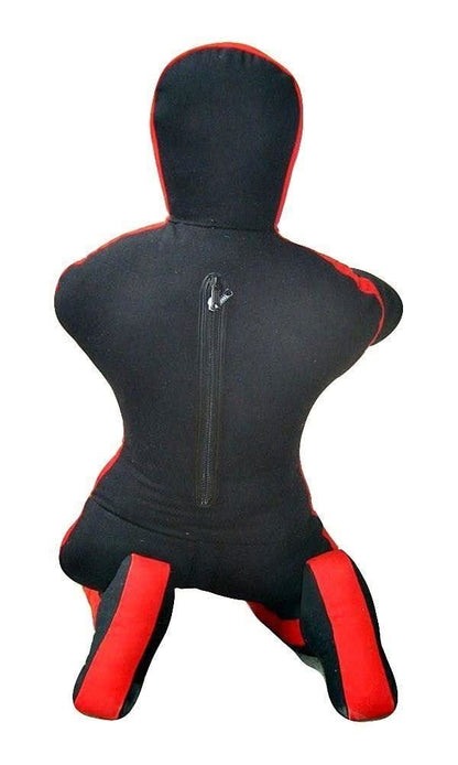 PGS MMA Brazilian JIU Jitsu Wrestling Dummy for Grappling Submission Mixed Martial Arts MMA Training Punching Throwing Boxing Bag Karate Judo Self Defense UNFILLED (Black Red, 5FT (59 Inches))