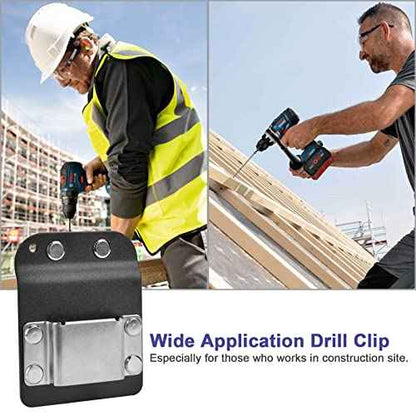 iGuerburn Drill Belt Holder - Tactical Drill Clip for Tool Belt, Clip-on Drill Hook for Drill Driver | Fits Up to 2" Tool Belt